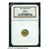 Image 1 : 1922 G$1 Grant no Star MS63 NGC. Tinted a rich go