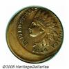 Image 1 : 1864 1C L On Ribbon Indian Cent--25% Off Center a