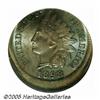 Image 1 : 1898 1C Error Indian Cent--Struck 10% Off Center-