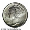 Image 1 : 1943-S/S 10C Mercury Dime--Uncentered Broadstrike