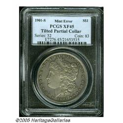 1901-S S$1 Morgan Dollar--Tilted Partial Collar--