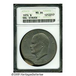 1974 $1 Eisenhower Dollar--Double Struck--MS64 AN