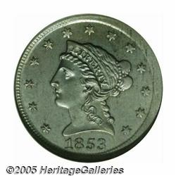1853 P1C One Cent, Judd-151, Pollock-178, Low R.6
