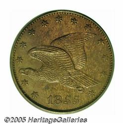 1855 P1C Flying Eagle Cent, Judd-167 Original, Po