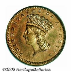 1865 G$1 Gold Dollar, Judd-438, Pollock-511, Low 