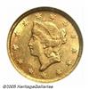 Image 1 : 1852-C G$1 MS64 NGC. Variety 7-H. The 1852-C is a
