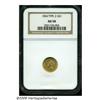 Image 1 : 1854 G$1 Type Two AU58 NGC. A nearly Mint State e