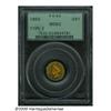 Image 3 : 1855 G$1 MS62 PCGS. This is an unusual example wi