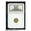 Image 3 : 1855-C G$1 AU50 NGC. Variety 9-K. Light yellow-go
