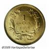 Image 2 : 1856-S G$1 Type Two AU55 NGC. Breen-6044. Normal 