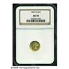 Image 1 : 1857-D G$1 AU58 NGC. Variety 9-L. Substantial min