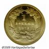 Image 2 : 1872 G$1 MS65 Deep Mirror Prooflike NGC. The fiel