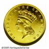 Image 1 : 1867 G$1 PR63 Cameo NGC. The proof 1867 gold doll