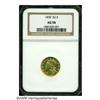Image 1 : 1830 $2 1/2 AU58 NGC. Only one die pairing was us
