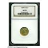 Image 1 : 1839-O $2 1/2 AU55 NGC. High Date, Wide Fraction,