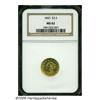 Image 1 : 1843 $2 1/2 MS62 NGC. While a substantial number 