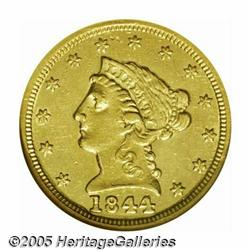 1844 $2 1/2 AU55 NGC. The 1844 Quarter Eagle is a
