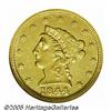 Image 1 : 1844 $2 1/2 AU55 NGC. The 1844 Quarter Eagle is a