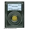 Image 1 : 1852-C $2 1/2 XF40 PCGS. Variety 14-I. A glossy t