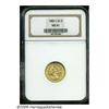 Image 3 : 1869-S $2 1/2 MS61 NGC. A beautiful straw-gold ex