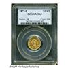 Image 1 : 1877-S $2 1/2 MS63 PCGS. Potent luster and rich o