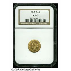 1878 $2 1/2 MS63 NGC. One of the more obtainable 