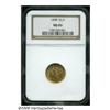 Image 3 : 1898 $2 1/2 MS65 NGC. Thickly frosted, the surfac