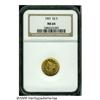 Image 1 : 1901 $2 1/2 MS64 NGC. Well struck with luscious e
