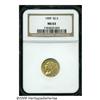 Image 1 : 1909 $2 1/2 MS63 NGC. Very clean surfaces for an 