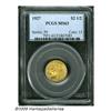 Image 1 : 1927 $2 1/2 MS63 PCGS. Bright peach-gold surfaces