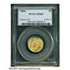 Image 3 : 1854 $3 MS64 PCGS. A lustrous near-Gem with honey