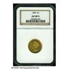 Image 1 : 1854 $3 AU58 Prooflike NGC. A boldly struck honey