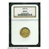 Image 3 : 1878 $3 MS62 NGC. Very well defined for this most