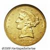 Image 1 : 1874-S $5 AU58 NGC. A very elusive coin in high c
