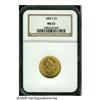 Image 1 : 1886-S $5 MS62 NGC. Impressive for the assigned g