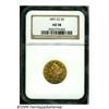 Image 1 : 1891-CC $5 AU58 NGC. Well struck and lustrous, wi