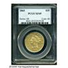 Image 3 : 1865 $10 XF45 PCGS. A challenging P-mint Eagle in