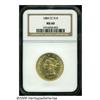 Image 1 : 1884-CC $10 MS60 NGC. A boldly struck 1884-CC Eag