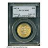 Image 1 : 1887-S $10 MS63 PCGS. High end for the grade, thi