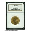 Image 1 : 1889-S $10 MS62 NGC. Relatively bright apricot-go