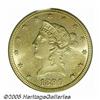 Image 1 : 1890-CC $10 MS62 PCGS. Brilliant and frosty. Virt