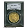 Image 3 : 1876 $20 MS62 PCGS. A fully lustrous and crisply 