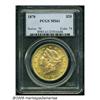 Image 1 : 1878 $20 MS61 PCGS. The design features are well 