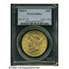 Image 1 : 1894-S $20 MS64 PCGS. The fields have a golden-gr