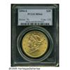 Image 3 : 1894-S $20 MS64 PCGS. The fields have a golden-gr