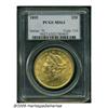 Image 1 : 1895 $20 MS63 PCGS. A meticulously struck honey-g