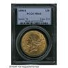Image 3 : 1898-S $20 MS64 PCGS. A lustrous near-Gem with br