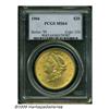 Image 1 : 1904 $20 MS64 PCGS. This near Gem displays relati