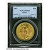 Image 1 : 1907 $20 Arabic Numerals MS63 PCGS. A few minute 