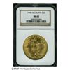 Image 1 : 1908 $20 No Motto MS65 NGC. Well struck with rich